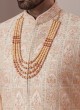 Groom Embroidered Wedding Sherwani In Peach Color
