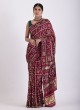 Dark Purple Designer Gharchola Saree