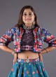 Jacket Style Multi Printed Silk Lehenga Choli