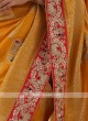 Mustard Yellow Banarasi Silk Saree