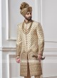 Designer Wedding Sherwani In Cream