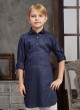 Navy Blue Pathani Suit For Boys