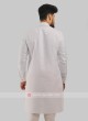 Men's Linen Kurta In White Color