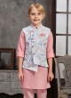 Boys Printed Nehru Jacket Set