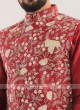 Wedding Wear Nehru Jacket Set For Men