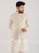 Silk Nehru Jacket Suit For Men