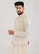 Silk Nehru Jacket Suit For Men