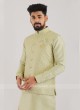 Wedding Wear Silk Nehru Jacket Suit