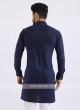 Cotton Silk Kurta In Navy