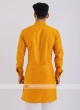 Cotton Silk Kurta In Mustard Yellow