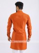 Cotton Silk Kurta In Rust