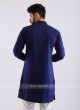 Cotton Silk Kurta In Blue