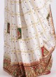 Gorgeous Off White and Maroon Traditional Gharchola Saree