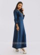 Crepe Silk Indigo Blue Kurti