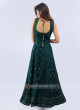 Chiffon Anarkali Suit In Bottle Green