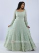 Anarkali Suit In Pista Green