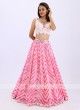 Silk Lehenga Choli In White And Pink