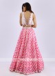 Silk Lehenga Choli In White And Pink