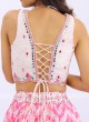 Silk Lehenga Choli In White And Pink