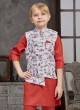 Wedding Wear Flower Printed Nehru Jacket Set