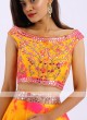 Silk Lehenga Choli In Mustard Yellow And Pink