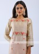 Dark Beige Embroidered Kurti