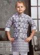 Boys Printed Nehru Jacket Set