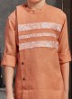 Stylish Kurta Pajama In Orange Color