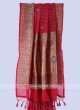 Crimson Banarasi Silk Saree