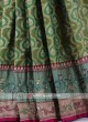 Mehndi Green Color Banarasi Silk Saree.