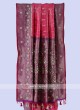 Pink And Purple Banarasi Silk Saree