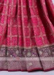 Pink And Purple Banarasi Silk Saree