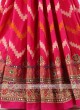 Crimson Color Silk Saree.