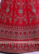 Red Silk Lehenga Choli