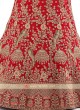 Red And Maroon Silk Lehenga Choli