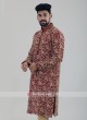 Chiffon Maroon Kurta Pajama