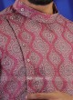 Purple Cotton Silk Kurta