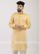 Lemon Yellow Pathani Suit
