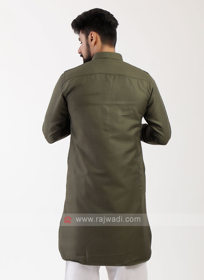 Buy Mehndi Pathani Kurta Pajama Online for Men in USA