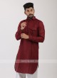 Maroon Pathani suit