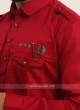 Cotton silk Red Pathani Suit