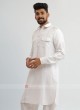 White Linen Pathani Suit