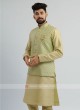 Pista Green Nehru Jacket Set