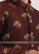 Maroon Mens Indo-Western