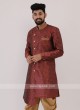 Maroon And Golden Mens Indo-Western