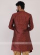 Maroon And Golden Mens Indo-Western