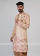 Cream And Golden Sherwani