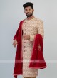 Cream And Golden Sherwani