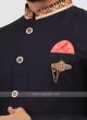 Navy Blue And Pink Sherwani