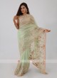 Pista Green Net Saree